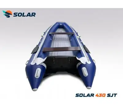 Лодка ПВХ SOLAR (Солар) 430 super jet tunnel синий | Мототека